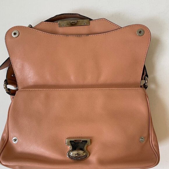 Rare Vintage Marc Jacobs Blush Pink Leather Bag w/ Silver Hardware - Picture 5 of 12